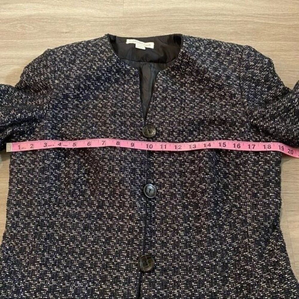 Coldwater Creek Dark Patterned Button Front 3/4 S… - image 5